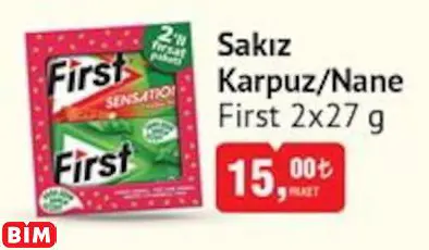 FİRST  SAKIZ KARPUZ/NANE
